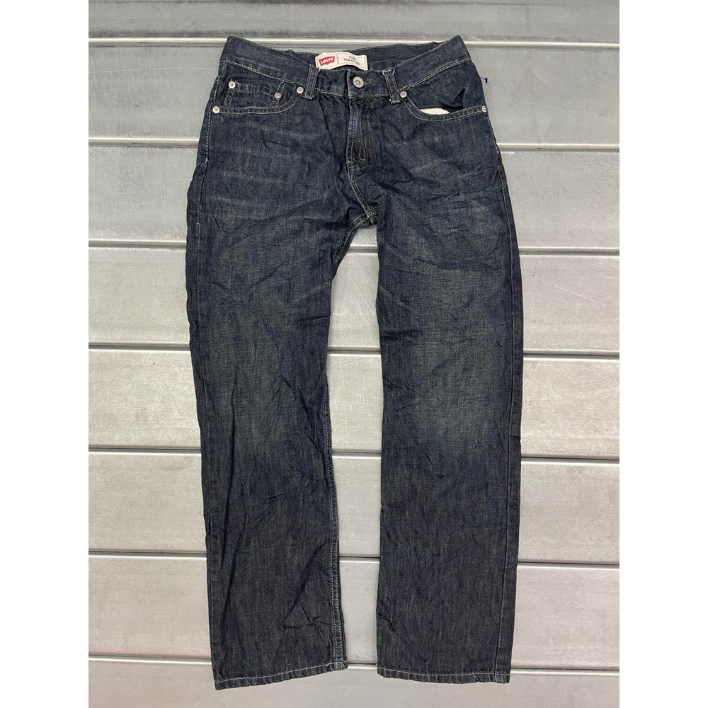 Levis 514 Straight Jeans Womens Size 16 28X28 Blue Dark Wash Denim 100% Cotton